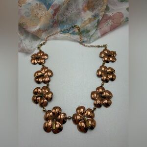 Vintage Floral Copper Necklace